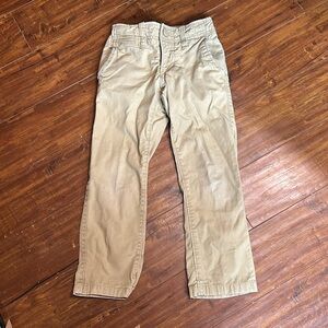 Gap 1969 Kids 5 Caramel LIVED-IN KHAKI CHINO PANTS Straight Fit Adjustable Waist